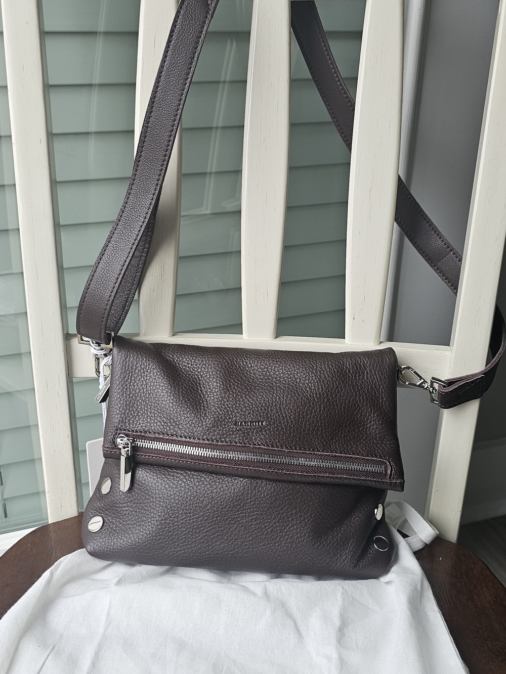 Hammitt VIP Med Espresso Pebble / Silver hardware Red Interior NWT